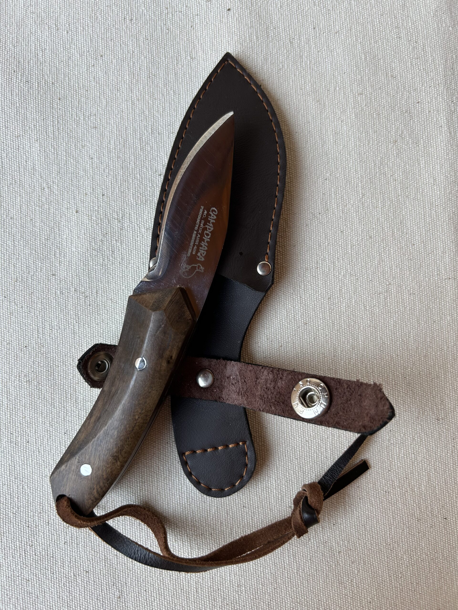 Cuchillo Verijero Criollo Madera hoja en acero inoxidable,art801